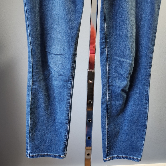 FREE PEOPLE High Rise Jeggings Blue Stretch Denim Skinny Pants Side Zip Women 30 - Picture 4 of 13